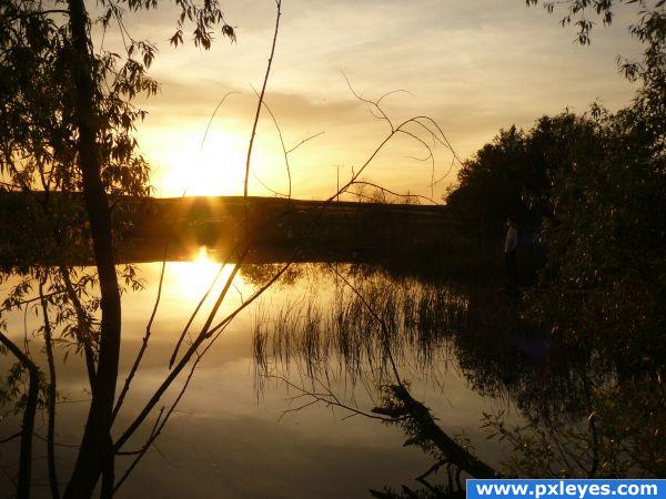 relax at sunset